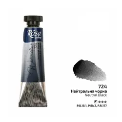 Akvarelové barvy Rosa 10 ml 724 neutral black